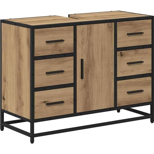  Set namje&scaron;taja za kupaonicu s ladicama 3 pcs Umjetnički hrast Cijene