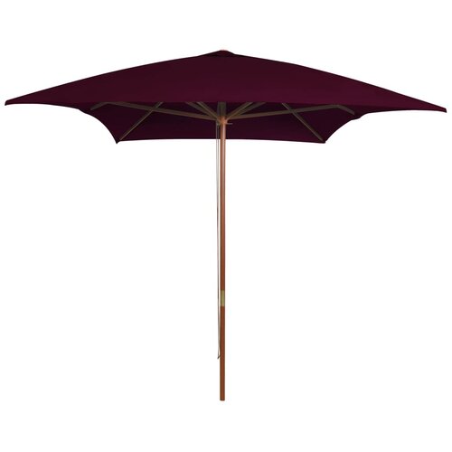 vidaXL Vrtni suncobran s drvenom šipkom bordo 200 x 300 cm Cijene