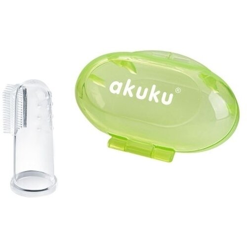 Akuku A0265 silikonska četkica za prve zube zelena Cijene