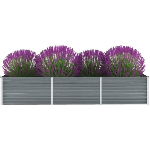 vidaXL Vrtna sadilica od pocinčanog čelika 240 x 80 x 45 cm siva Cijene