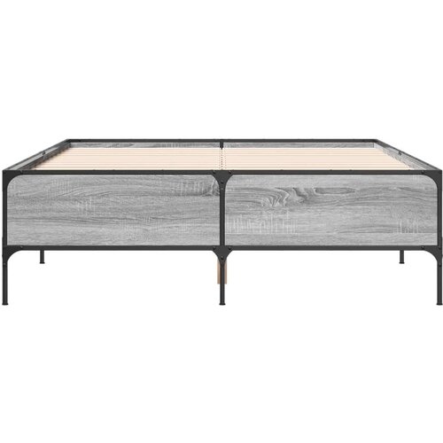 VidaXL Okvir za krevet boja hrasta 120x190cm konstruirano drvo i metal Slike