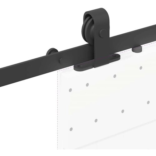 VidaXL Pribor za klizna vrata 200 cm čelični crni Slike