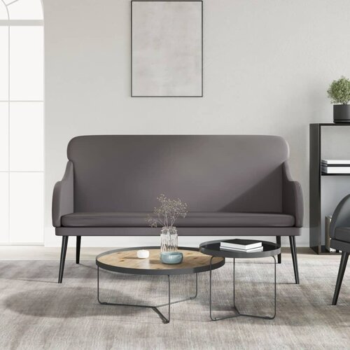  Klupa siva 110 x 76 x 80 cm od umjetne kože Cijene