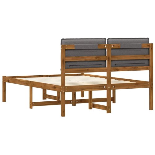  Krevetni okvir s tapiciranim uzglavljem Prirodna i svjetlosiva - Prirodna i svjetlosiva 150 x 200 cm Slike