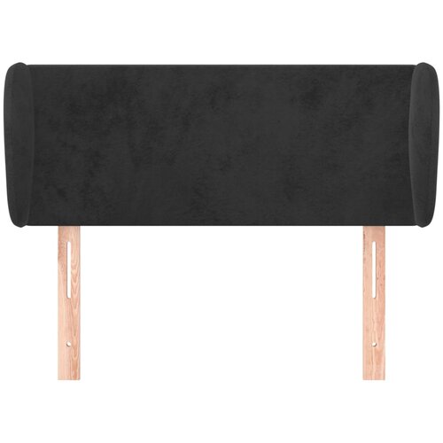  Uzglavlje s u&amp;scaron;ima crno 93x23x78/88 cm bar&amp;scaron;unasto Slike