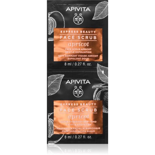 Apivita Express Beauty Apricot nježni piling za lice 2x8 ml Slike