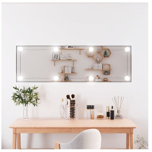  Zidno ogledalo s LED svjetlima 30 x 100 cm stakleno pravokutno Cene