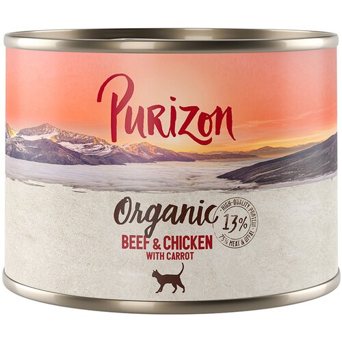 Purizon 6 x 200g/400 g po posebnoj cijeni! - Organic: Govedina i piletina s mrkvom 6 x 200 g Slike