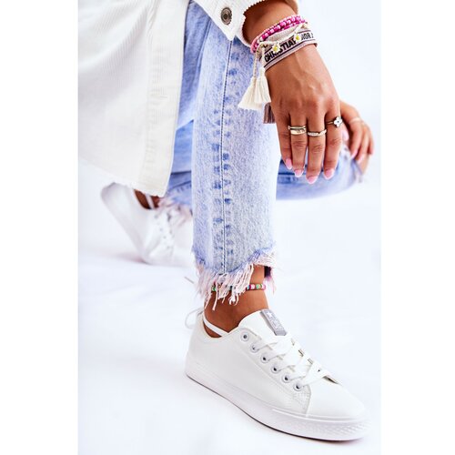 Kesi Women's Classic Leather Sneakers White Misima Slike