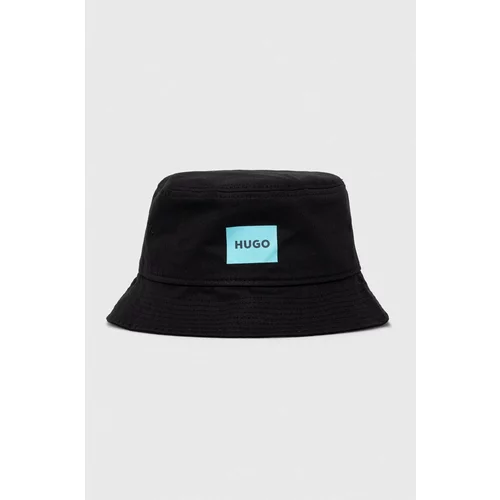 Hugo Pamučni šešir boja: crna, pamučni