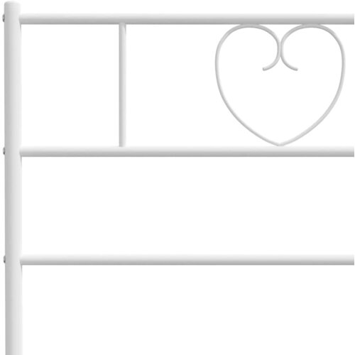  Metalni okvir za krevet s uzglavljem bijeli 183x213 cm Slike
