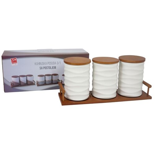 Sigma Posuda 3/1 sa postoljem 730ml (bela) JY-240645-3 Cene