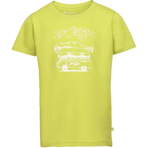 Alpine pro Dětské bavlněné tričko BADAMO lime green varianta pb