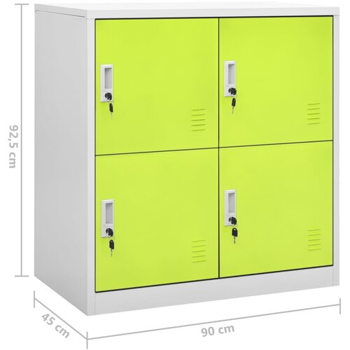  Ormarići s ključem 2 kom svjetlosivi/zeleni 90x45x92,5 cm čelik Slike