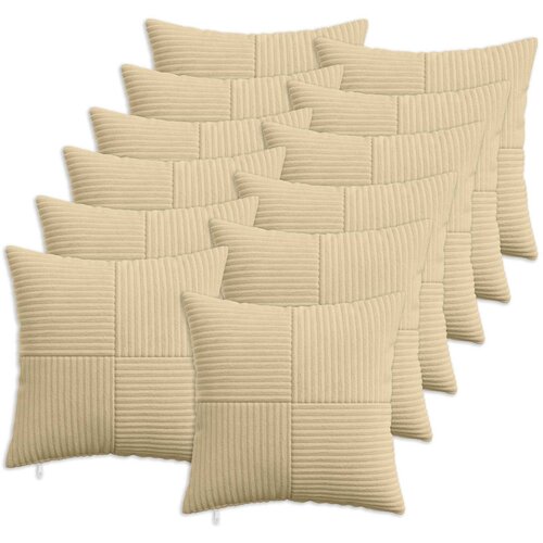  Presvlaka za jastuk 12 pcs ALMELO Siva zelena 40 x 40 cm Kord Cene