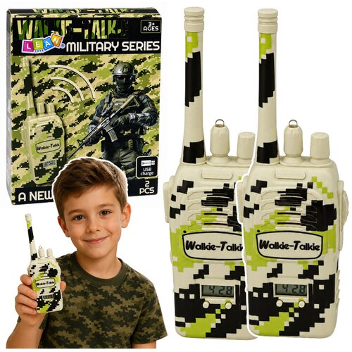  Walkie Talkies USB Range 200M Khaki 2 pcs. Slike