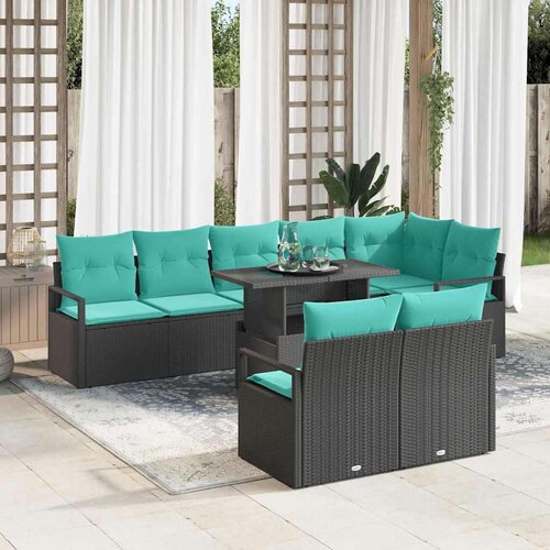  Vrtna sedežna garnitura 9 pcs Črna in modra 100 x 55 x 73 cm, (5000020695) Cene