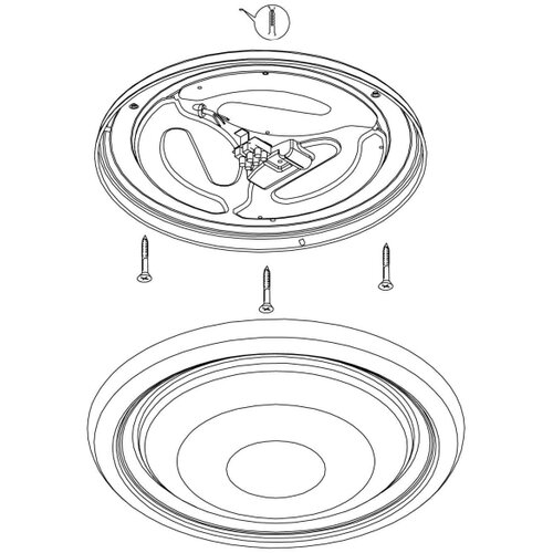 Eglo capasso plafonjera/1, led, 18w, prom 340, bijela Slike