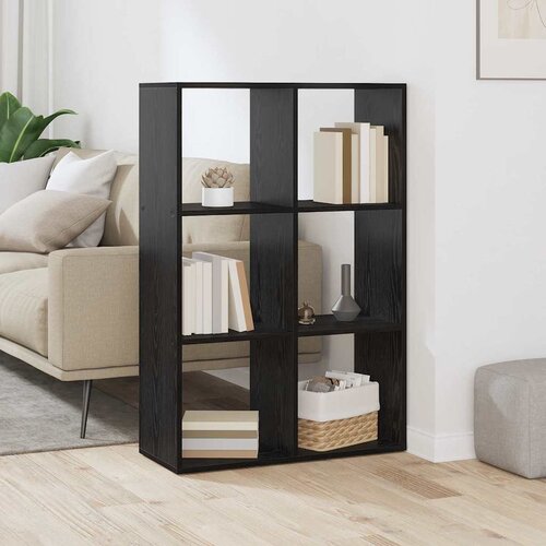 VidaXL Ormarić za knjige Crni hrast 69.5 x 29 x 103.5 cm Slike