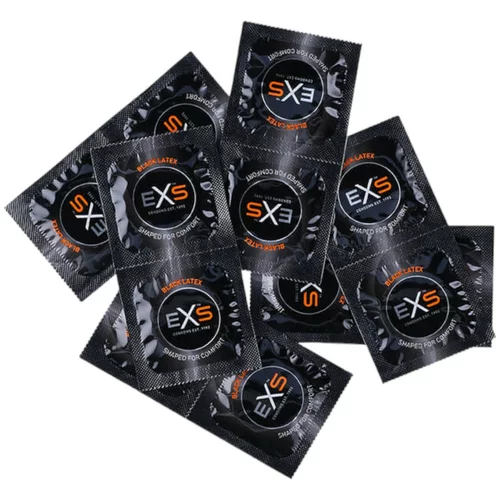 EXS Black - kondom od lateksa - crni (100 kom)