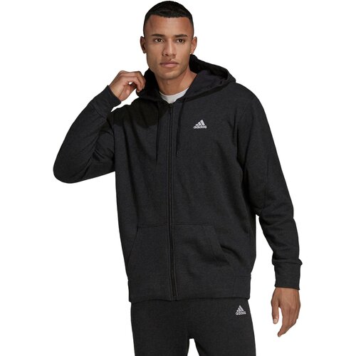Adidas muški duks melange full-zip sweatshirt crni Cene