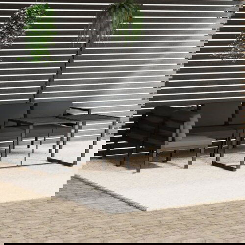  The Living Store Vrtna sedežna garnitura 6-delna z blazinami aluminij antracit - Vrtna Sedežna Garnitura, (21466396) Cene