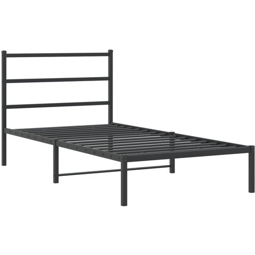 vidaXL Metalni okvir za krevet s uzglavljem crni 107x203 cm Cene