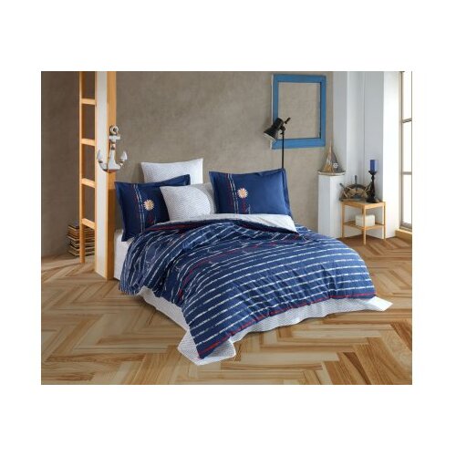 Lessentiel Maison poplin posteljina (200 x 220) olimpia v2 navy blue Slike