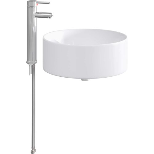 vidaXL Lavabo - Umivaonik s slavinom i odvodom Krom 40 5 x 40 5 x 15 5 cm - Krom Cene