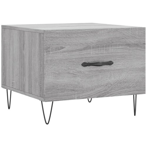 Maison Chic Klubska mizica - kavna mizica - Nizka mizica siva sonoma 50x50x40 cm inženirski les, (21752894) Slike