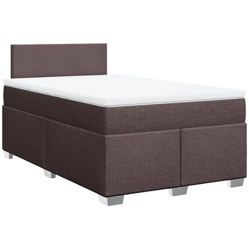VidaXL Box spring postelja z vzmetnico temno rjava 120x190 cm blago, (21306801) Slike