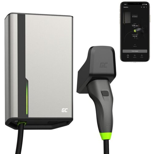 Green cell EVGC021A2250 electric vehicle charging station Grey Aluminium Wall 3 Built-in display LED Slike