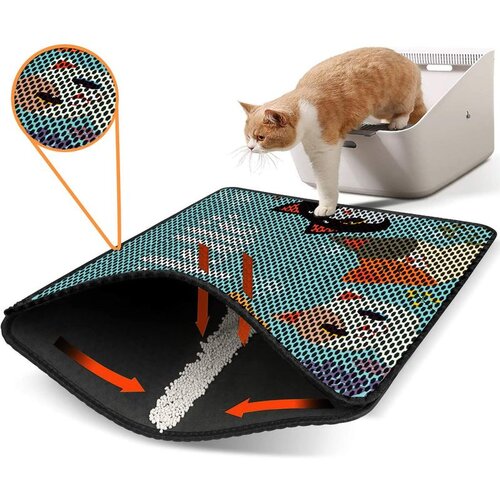 WALLXPERT Nrszn0141 multicolor cat litter mat Cene