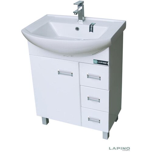 Lapino Lavabo sa ormarićem 65x85cm 4844 Roma sa fiokama, Beli Slike