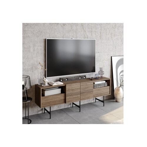 Hanah home tv polica derin walnut black Cene