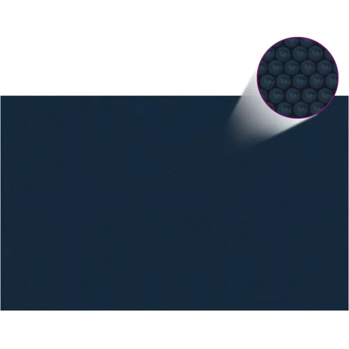  Plutajući PE solarni pokrov za bazen 260 x 160 cm crno-plavi