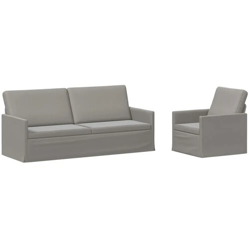  Set sofe 2 pcs Svjetlosiva Bar&amp;scaron;un - Svjetlosiva 1-sjedalni + 3-sjedalni (180 cm) Slike