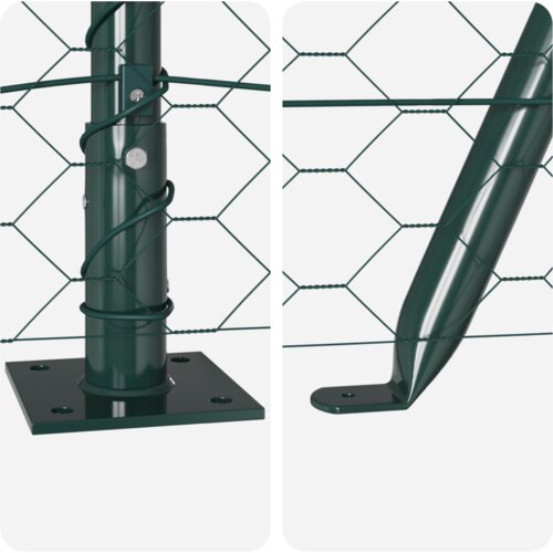 VidaXL Ograda u obliku heksagona Zelena 0.8x10 m Čelik Slike
