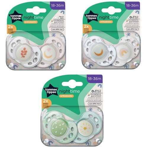 Tommee_Tippee duda varalica - silikon , nočna, 18-36m, sort, 2/1 Cijene