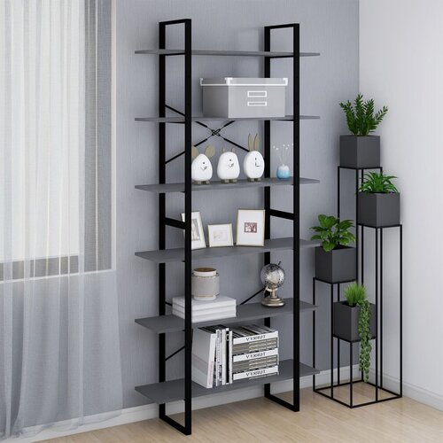 vidaXL visoka omara siva 100x30x210 cm trdna borovina Cene