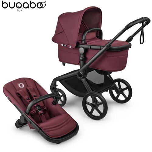 BUGABOO dječja kolica 2u1 fox&amp;trade; 5 renew complete black/dark cherry Slike