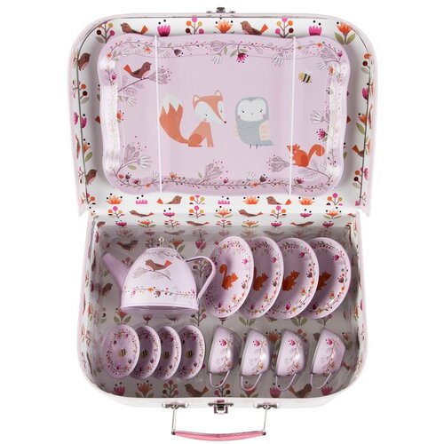 Sass & Belle Otroški roza kovček za piknik Woodland Friends Cene