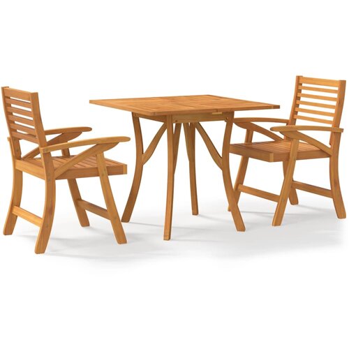 vidaXL Vrtna garnitura - 3-dijelni vrtni blagovaonski set od masivnog bagremovog drva - 85 x 85 cm 2 Cene