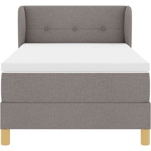  Boxspring - Krevet s oprugama i madracem krem 90x200 cm Sivo-smeđa Slike