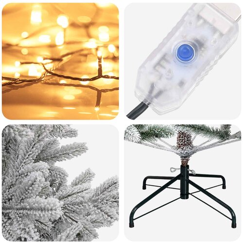  Umjetno božićno drvce s nogom 240 cm 300 LED lampica Slike