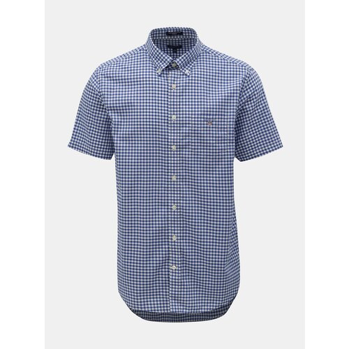 Gant White-blue plaid regular fit shirt - Men Slike