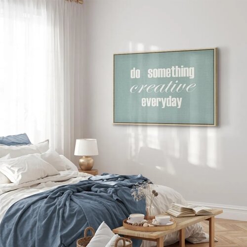  Slika - Do Something Creative Everyday (1 Part) Wide 60x40 U prirodnom drvenom okviru Slike