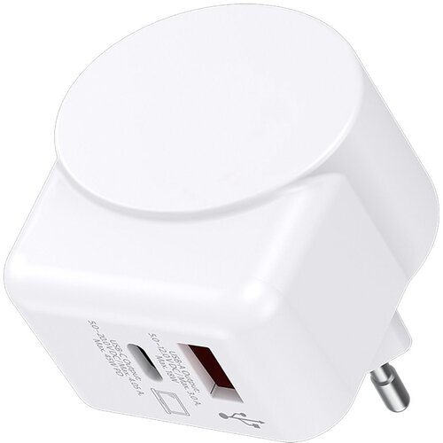 Meixi Zidni punjač SKROSS EU USB 45W PD &amp;ndash; USB-C 45W i USB-A 18W/ za laptop i telefon/ beli Slike