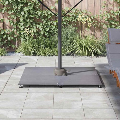  Baza za suncobran Tamno siva drvena estetika 100 x 100 x 4 cm Slike