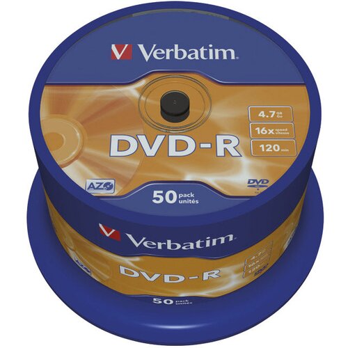  DVD-R 4,7/120 16X SPINDL MAT SILVER PK50 VERBATIM 43548 Cene